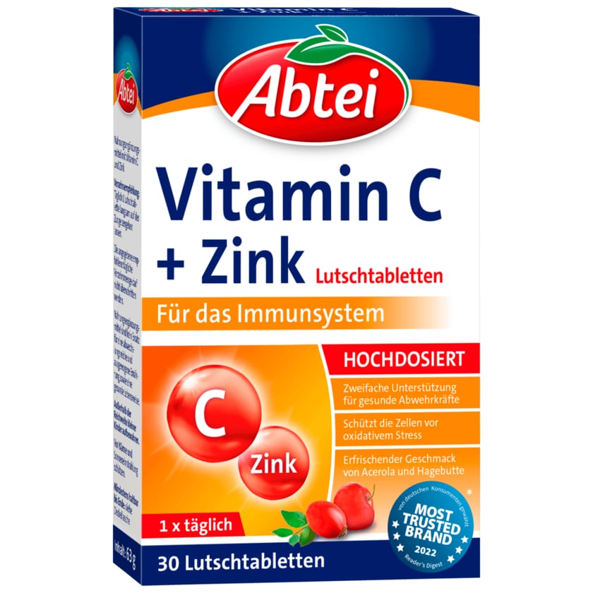 Abtei Vitamin C + Zink 30 Stück